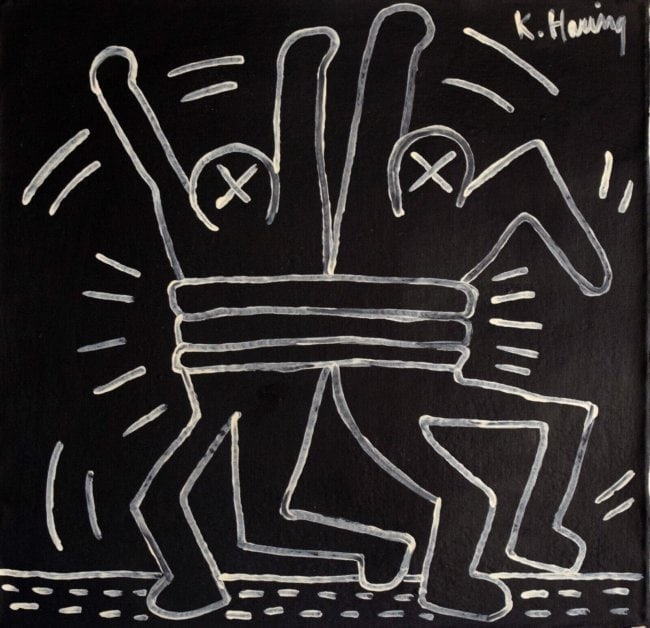 Abstract Painting  K. Haring( (After Artist) (1 of 4)