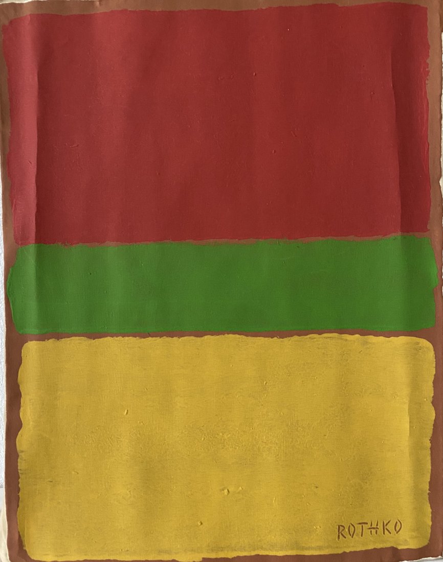 Vintage Abstract Canvas Signed Mark Rothko (1 of 3)