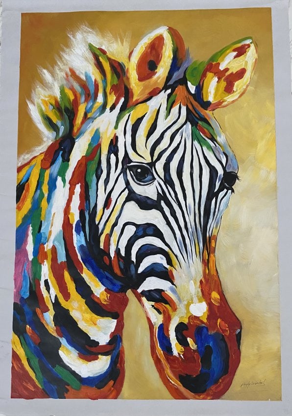 Andy Warhol Oil Painting on Canvas (After Artist): Andy Warhol Oil Painting on Canvas.(After Artist)MEASUREMENTS: 39 X 27.5 inches. The piece has no formal documentation or COA. Provenance Private Collector. Sold as is.Will be ship in a tube. We Pack 