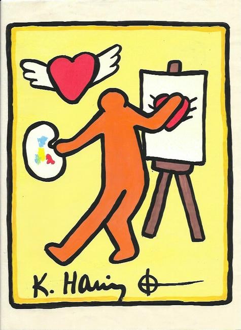 KEITH HARING Mixed Media on Paper POP ART(After artist): KEITH HARING Mixed Media on Paper POP ART (After artist). Approx Size: 11 3/4 x 8 1/4 inches. Provenance: This item has limited provenance from an Upper New York estate. All lots that do not carry est