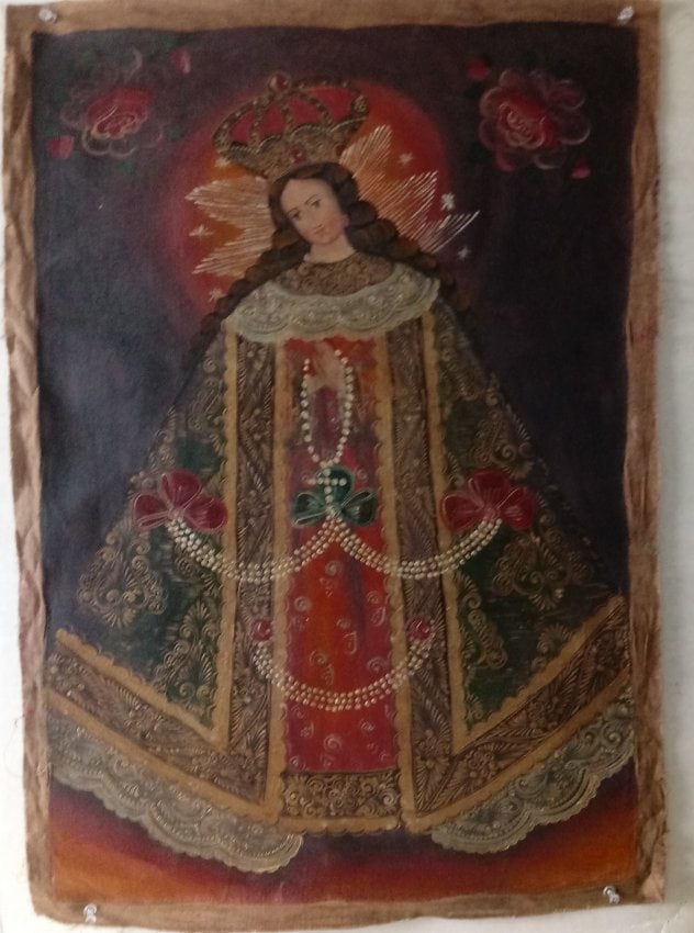 Peruvian Cusco Folk Art Oil Painting on Canvas (1 of 1)