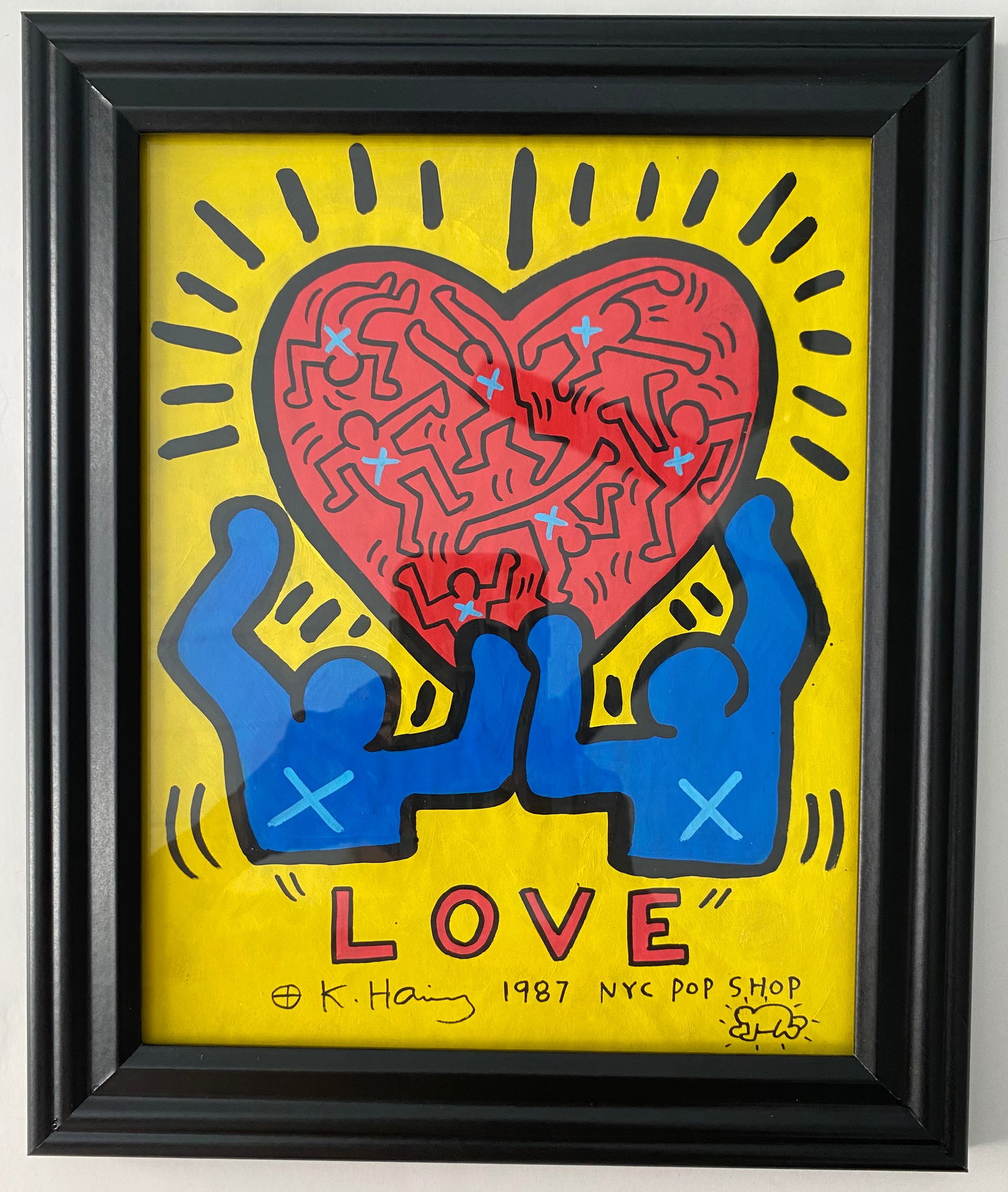 Keith Haring’s  - LOVE - 1987 – A Poignant Sketch by an Icon (1 of 2)