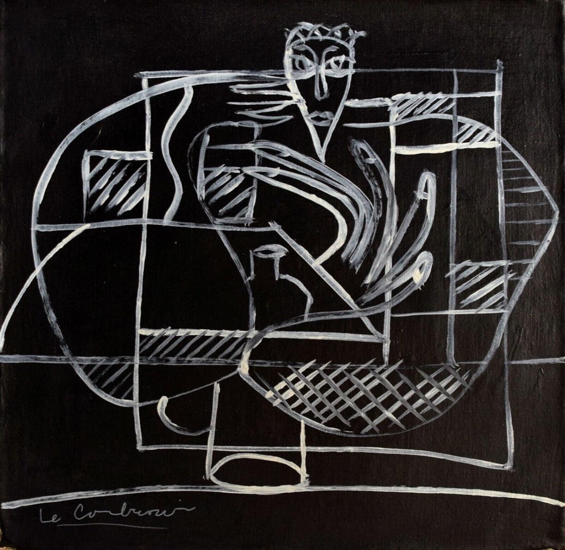 Abstract Canvas Le Corbusier, Modern Art (After artist): Abstract Canvas Le Corbusier, Modern Art. After (artist). No Documents or COA . size: 17 x 17. Not stretch We pack and ship to you. Will be ship on a Tube. Good Condition . see photo.The word â€