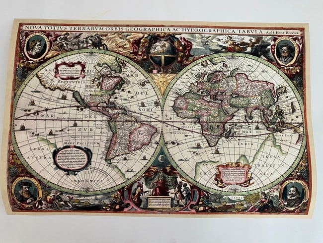 1630 Historic Old World Illlustrated Map (repo) (1 of 4)