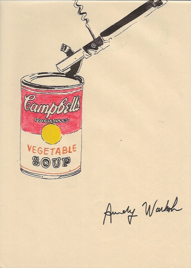 Andy Warhol - Drawing and Watercolor Painting on paper (after artist): Andy Warhol - (after artist)Drawing and Watercolor Painting on paper artwork. This is not print, the drawing was acquired from an estate sale. It does not come with any paperwork to verify its Authent