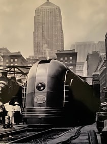 New York Central Mercury Streamline Steam Train Chicago Steampunk Photo Print