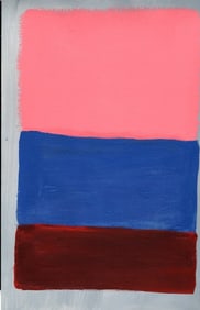 Abstract Painting on Paper, Modern Art