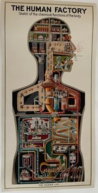1931 The Human Factory - Vintage Industrial Anatomy Poster (repo)