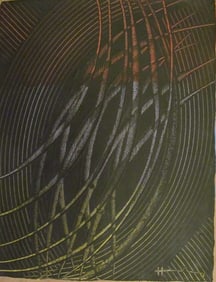 Abstract Painting on Canvas -Hans Hartung