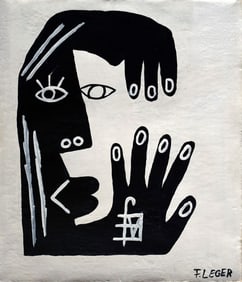 Abstract Canvas F. Leger Modern Old 20th Century Art