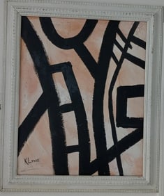 FRANZ KLINE ABSTRACT EXPRESSIONISM PAINTING ON CANVAS