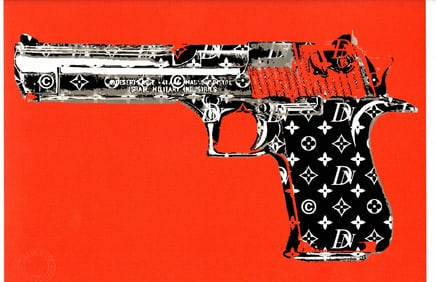 LARGE Signed Graffiti Pop Art Print Death NYC