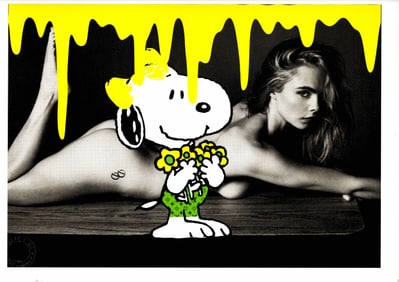 LARGE Signed Graffiti Pop Art Print Death NYC