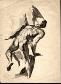 Joseph Smedley 1922-2016 British Modernist Figurative Drawing 1960 on Paper