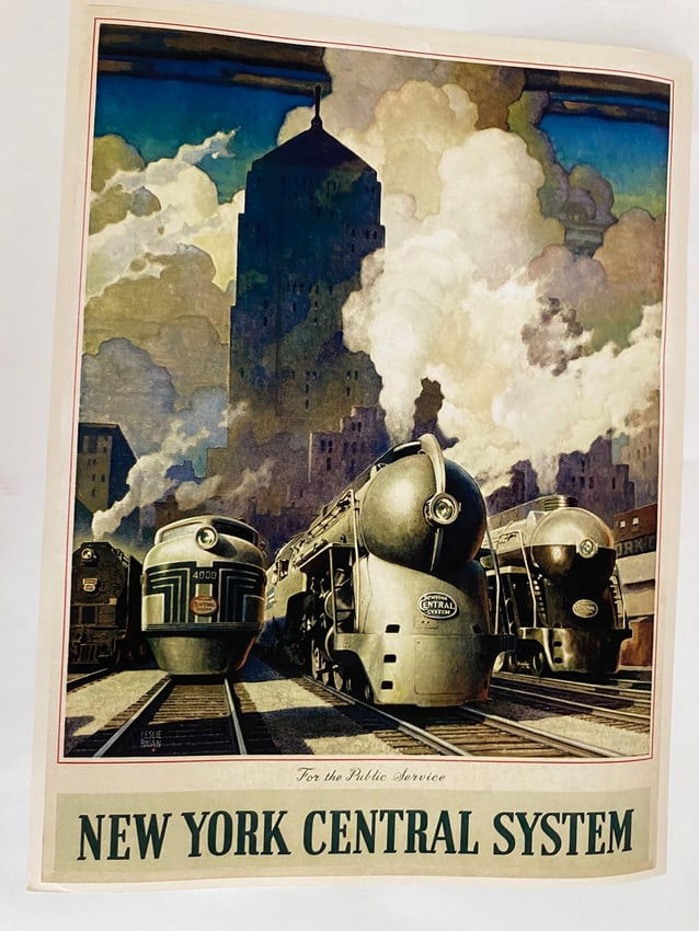 New York Central System 1940s Vintage Style Railroad Poster (repo) (1 of 3)