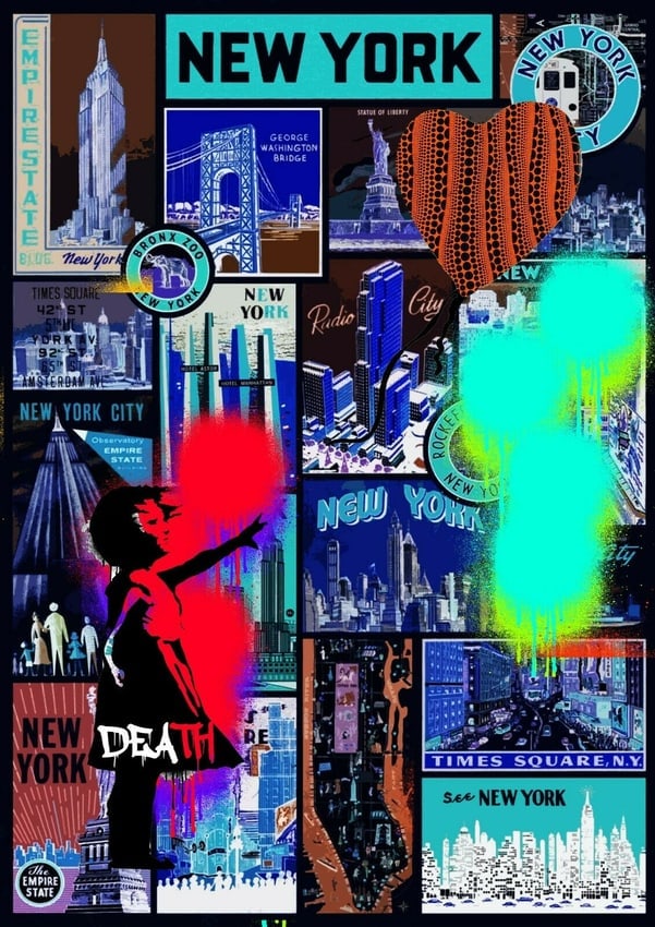 LARGE Signed Graffiti Pop Art Print: LARGE Signed Graffiti Pop Art Print Death NYC Ltd Ed size:12 x 17.Paper: Fine art 300 gsm paper.Certificate of Authenticity signed by DEATH NYC Collection.WE OFFER IN-HOUSE SHIPPING VIA USPS PRIORITY 