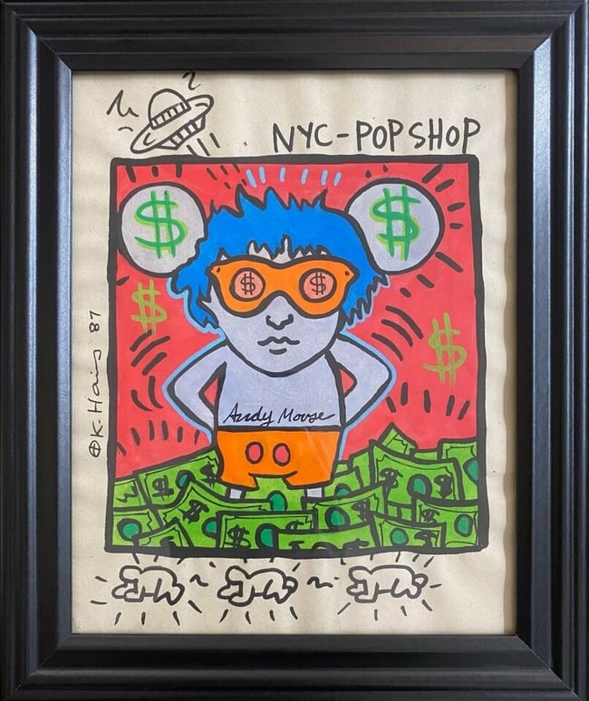 Andy Mouse Keith Haring 1987- NYC-Pop Shop (1 of 3)
