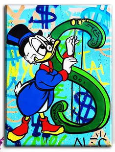 Alec Monopoly Print on Canvas After (artist): Alec monopoly Print on Canvas. Size: 30 x 20 inches. Good Condition. We pack & Ship for you. We take care of the shipping services in house. It will be packed rolled in a tube.See Photo