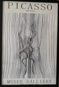 Pablo Picasso art print on Canvas "The Kiss"