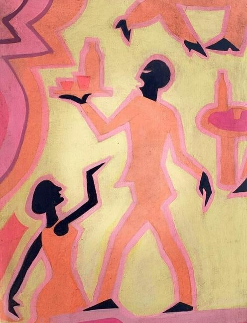Aaron Douglas Painting On Canvas (1 of 4)