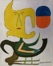 Victor Brauner Abstract on Canvas , Modern Art 20th Century.