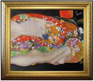 Gustav Klimt Water Snakes Oil Painting on Canvas.