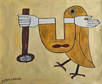 Victor Brauner  Abstract Painting on Canvas