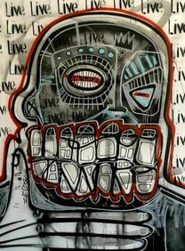 Abstract Painting on Canvas oil, acrylic, paint