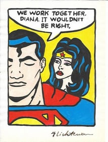 Mixed Media on Paper Roy Lichtenstein (After)