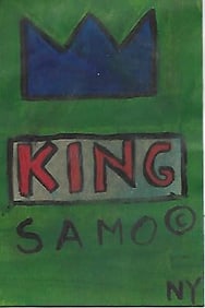 JMB  - SAMO - SMALL PAINTING POSTCARD