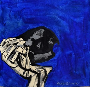 Vintage Abstract Painting - Guayasamin 20 century Modern Art (After)