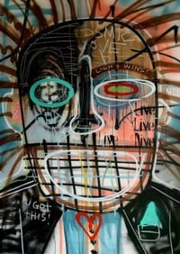 Abstract Painting on Canvas oil, acrylic, paint