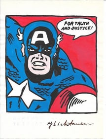 Mixed Media on Paper Roy Lichtenstein (Style)