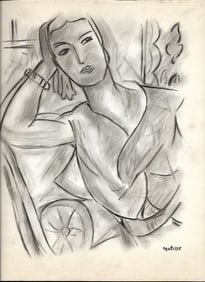 HENRI MATISSE Drawing on Paper  (after artist)