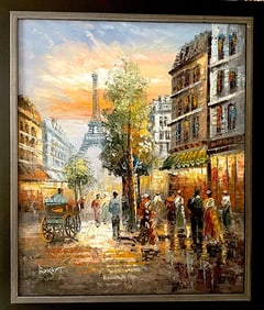 Caroline Burnett painting the essence of Paris