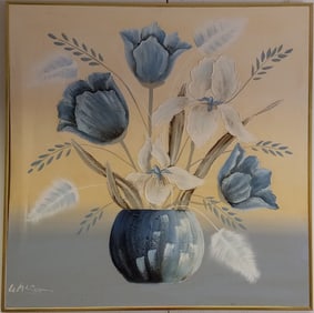 Original Still fruit of Life Painting on Cardboard  Artist Unknown