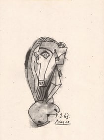 Pablo Picasso Fine Art drawing/print Ink on Paper.