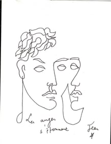 Jean Cocteau Fine Art drawing/print Ink on Paper
