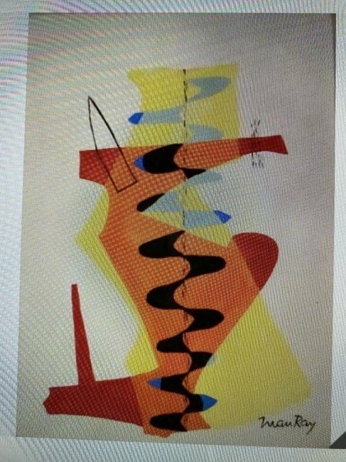 Vintage Abstract Canvas Man Ray , Modern Art 20th Century (After): Vintage Abstract Canvas Man Ray , Modern Art 20th Century.After artist Art Painting on Canvas Approx Canvas Size:14 x 9 Inches - Unstretched .Good condition. See photos . We pack & Ship for you. We ta
