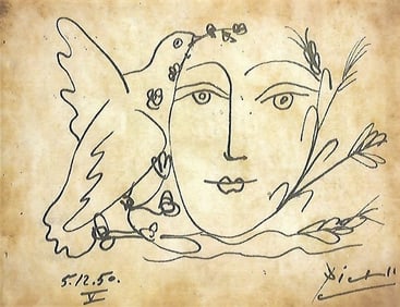 Pablo Picasso Fine Art drawing/print Ink on Paper
