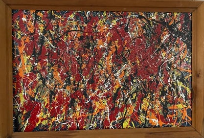 Jackson Pollock Abstract Painting on Canvas(After Artist)