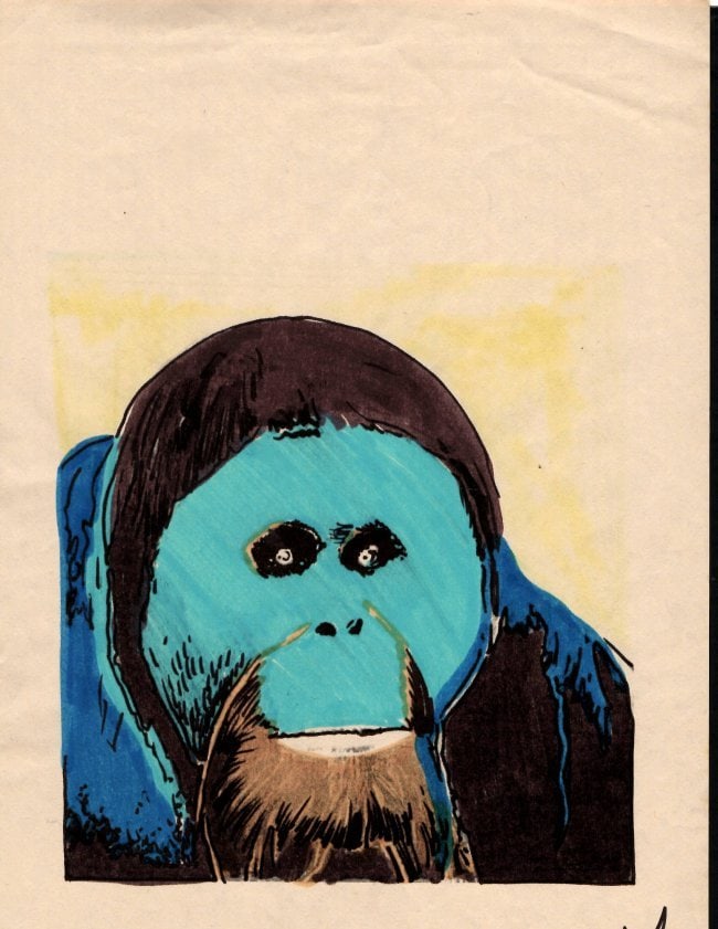 Andy Warhol Mixed Media on Paper: Andy Warhol Mixed Media on Paper. On verso, also stamp. Approx Size: 11 3/4 x 8 1/2 inches. All lots that do not carry established documented provenance nor any past record of auction history record a