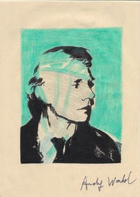 Andy Warhol Mixed Media on Paper.