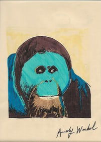 Andy Warhol -mix media  on paper