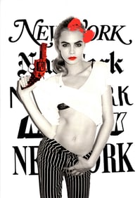 LARGE Signed Graffiti Pop Art Print Death NYC