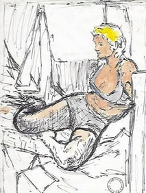 Nude women Pencil drawing on Paper