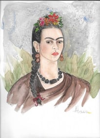Frida Kahlo Painting mix media watercolor