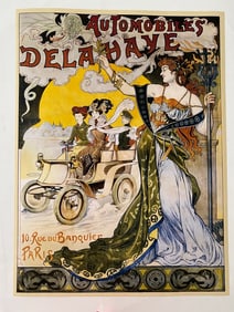 1898 Automotive- Delahaye Vintage  French Art Poster-repro