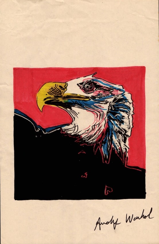 Andy Warhol Mixed Media on Paper.: Andy Warhol Mixed Media on Paper. On verso, also stamp. Approx Size: 11 3/4 x 8 1/2 inches. All lots that do not carry established documented provenance nor any past record of auction history record a