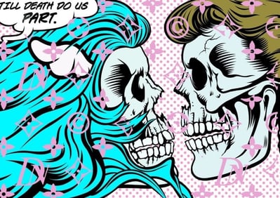 Signed Graffiti Pop Art Print Death NYC Ltd Ed